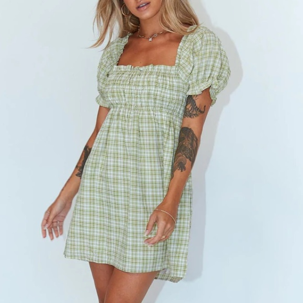 Princess Polly Green Babydoll Dress
